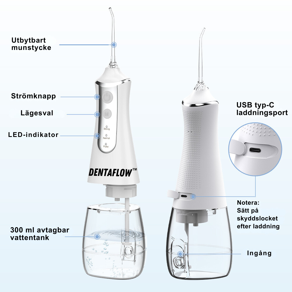 DentaFlow™ - Kraftig og skånsom tannrengjøring